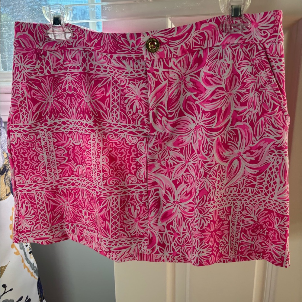 Lilly Pulitzer Pink and White Skort-EUC.